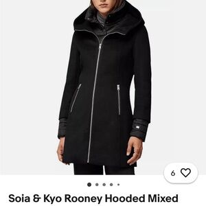 Soia & Kyo Women's Black Hooded Puffer Jacket